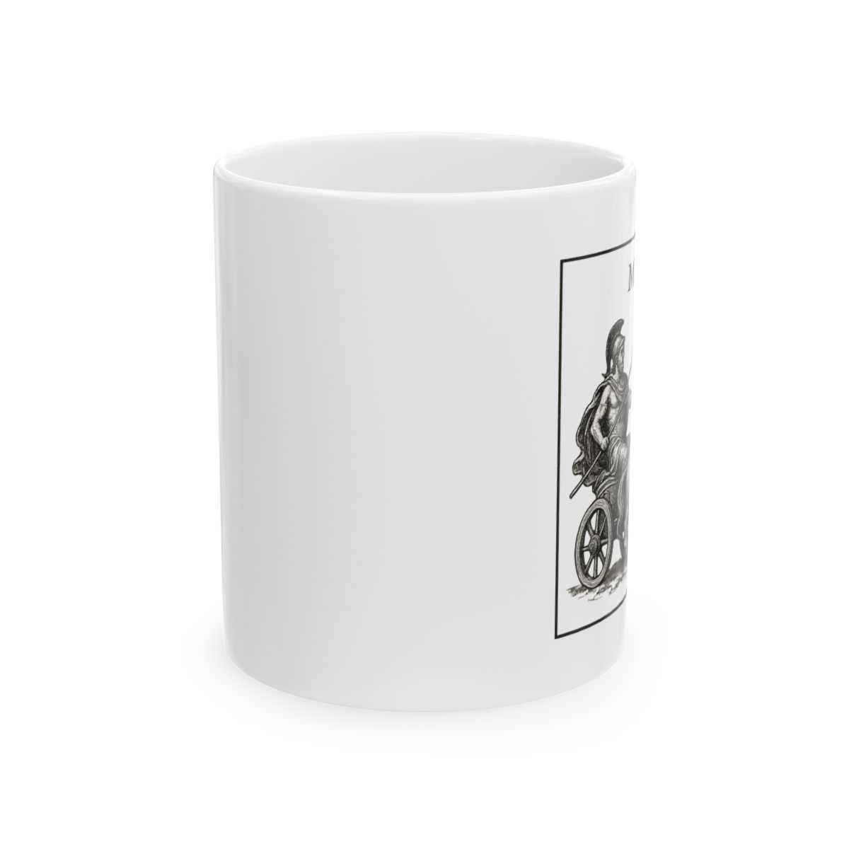 Ares God of War Greco-Roman Chariot Cartoon Mug