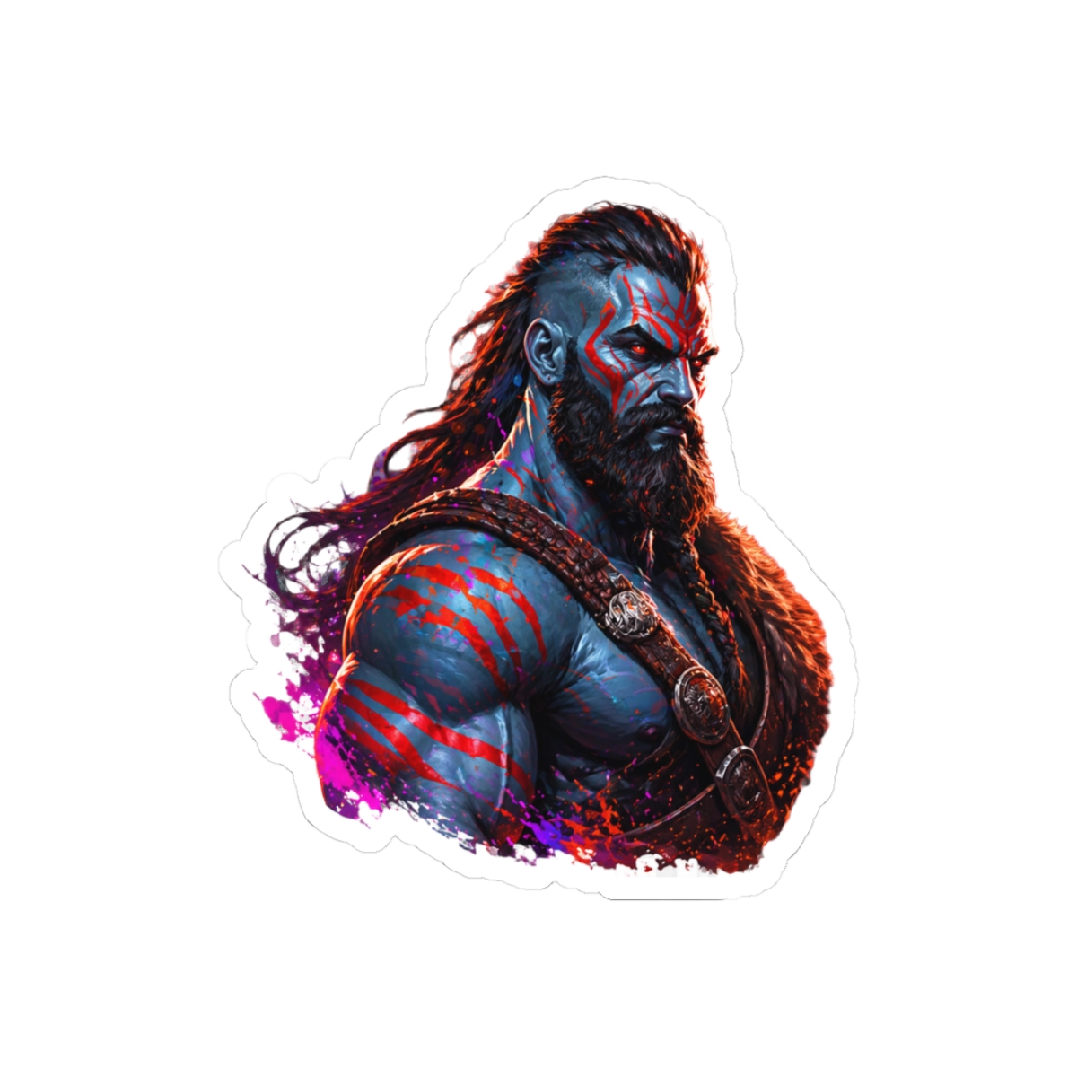 God of War Kratos Portrait Sticker