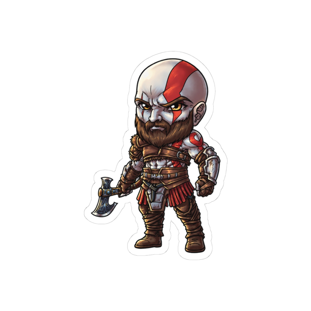 Kratos God of War Fierce Gaming Sticker
