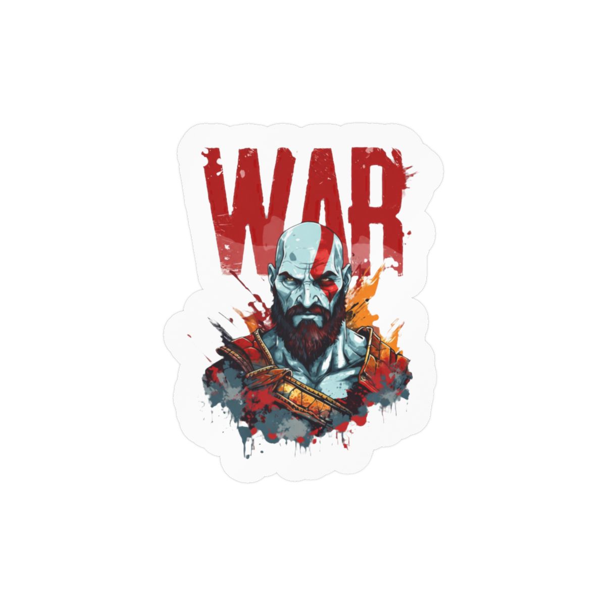 God of War Epic Warrior Sticker | Bold Vinyl Decal
