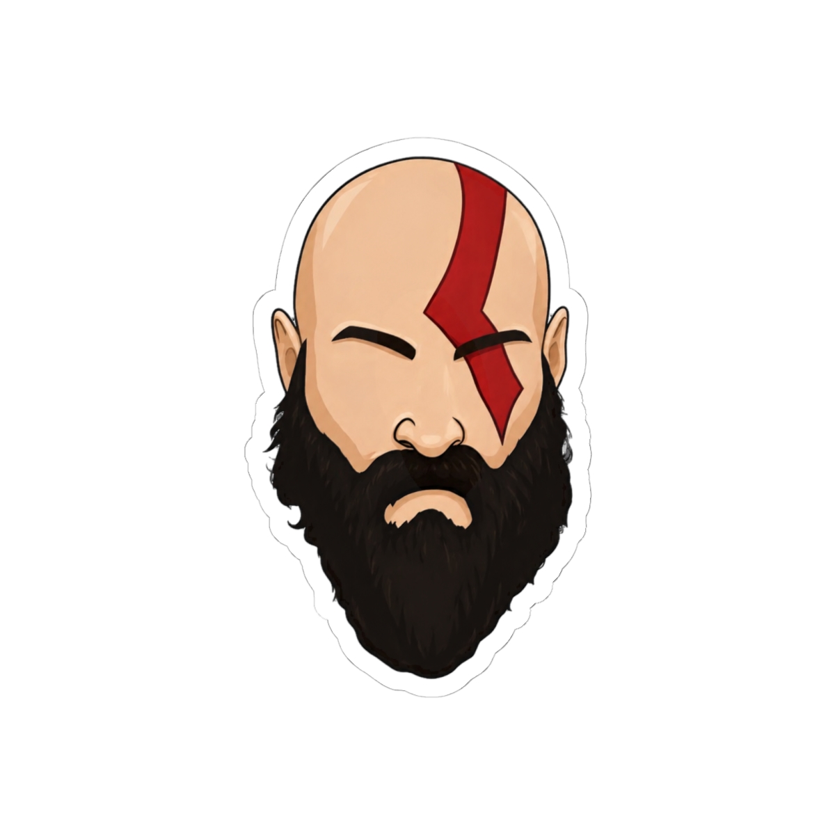 Kratos God of War Ragnarok Sticker | Bold Epic Gamer Vinyl Decal — official God of War Stickers