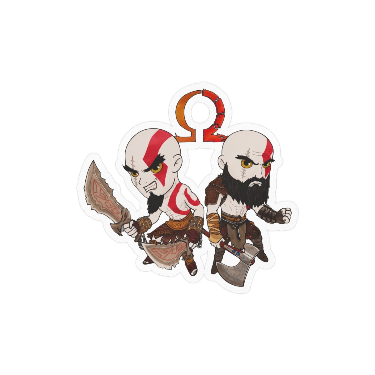 Funny Meta Stickers Recursive Design Vinyl Sticker — official God of War stickers