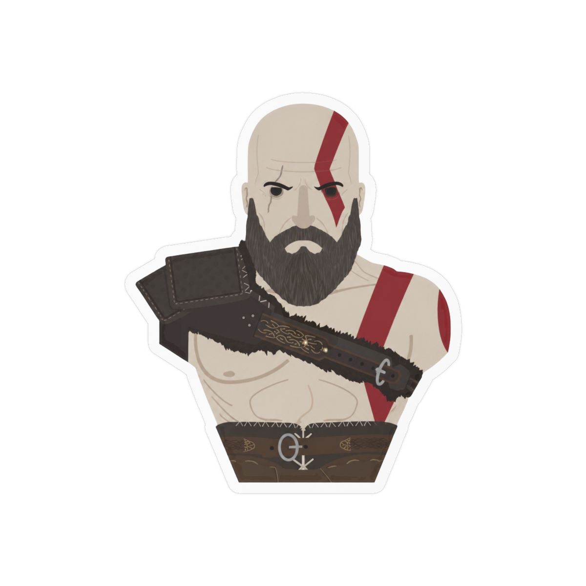 Kratos God of War Bold Sticker | Norse Warrior Vinyl Decal — official God of War stickers
