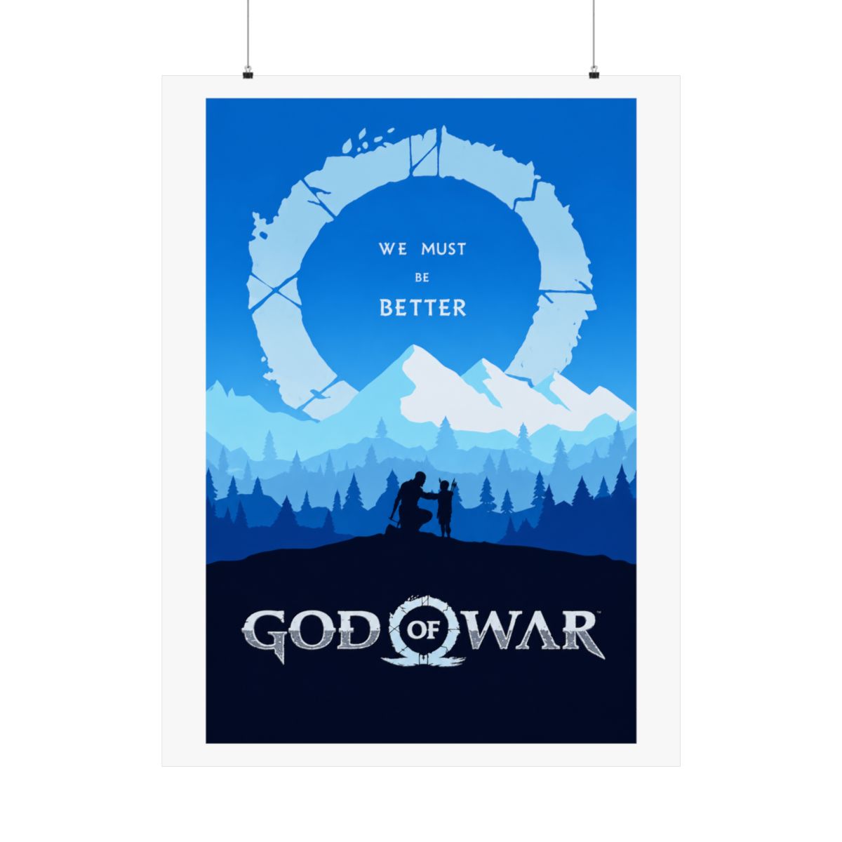 God of War Poster | Kratos Wall Art | Unframed Posters | Gift Game Poster - God of War official Posters & Wall Art merch