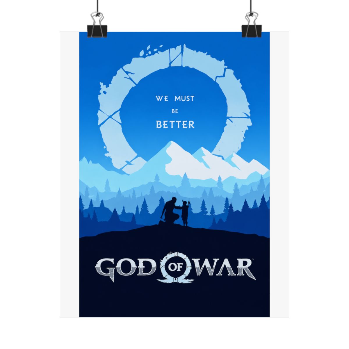 God of War Poster | Kratos Wall Art | Unframed Posters | Gift Game Poster